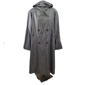 Sanyo Carol Cohen Coat‎ M Jacket Silver Metallic Bu